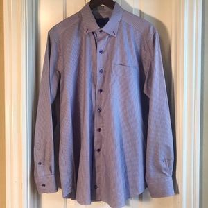 David Donahue Red&Blue Pattern Sport Shirt
